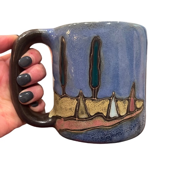 Mara Mexico Signed Stoneware Sailboat Mug - Picture 7 of 10